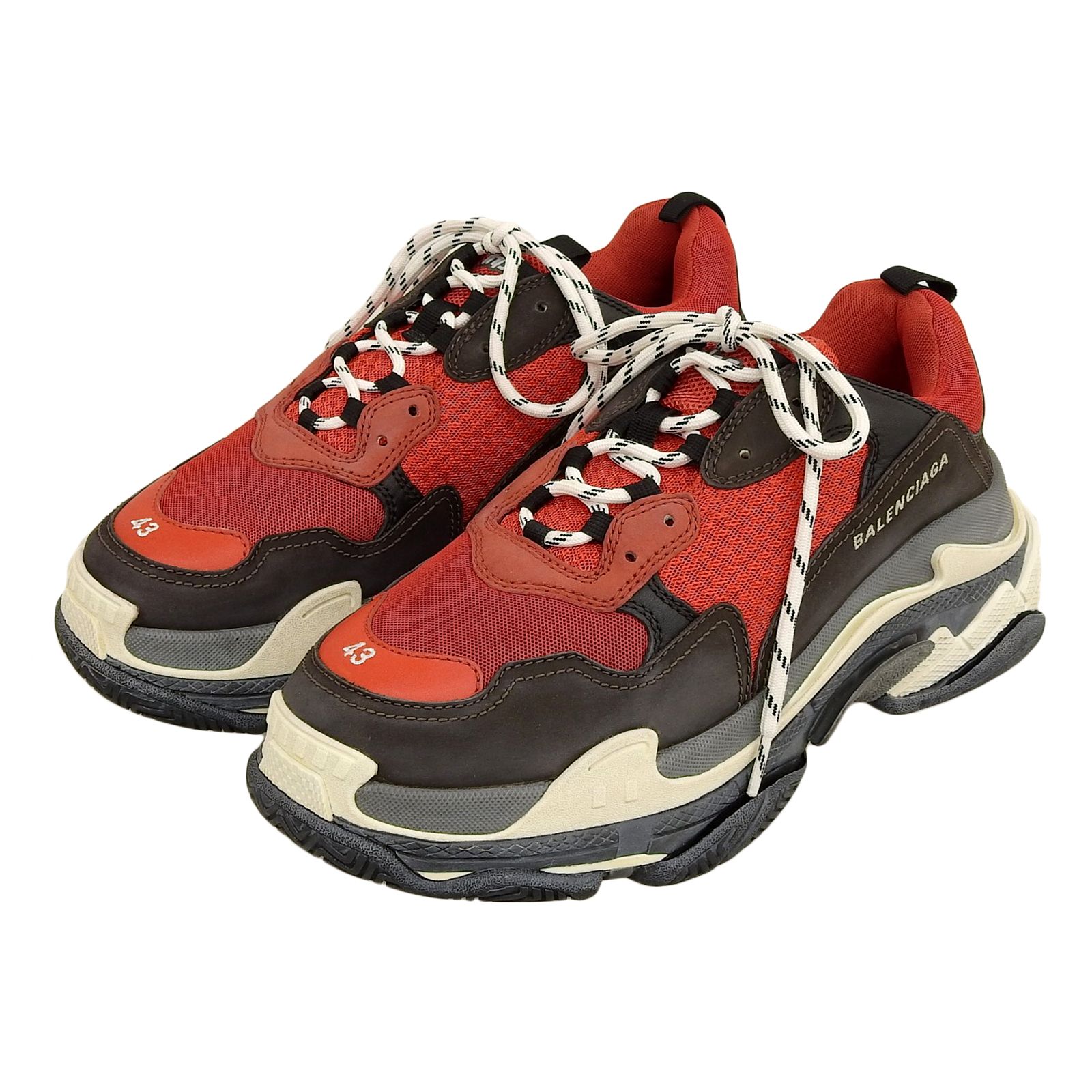 バレンシアガ
 スニーカー TRIPLE-S トリプルS レッド メンズ 28.5 516440
