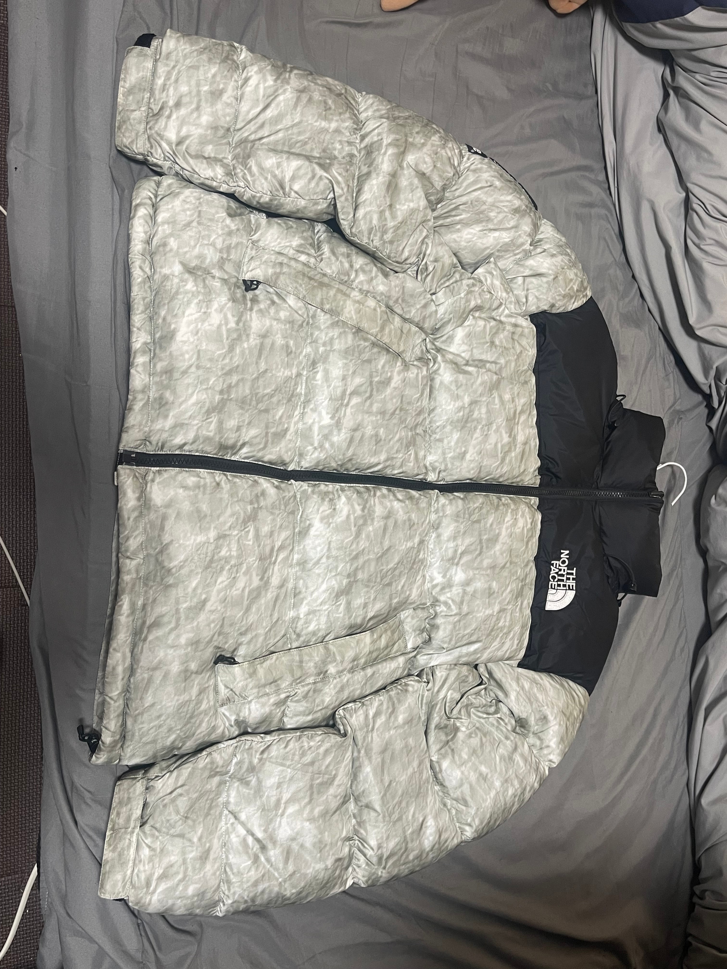 Supreme x The North Face Nuptse Jacket "White Paper Print"