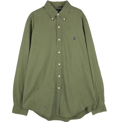 古着 ラルフローレン Ralph Lauren CLASSIC FIT 長袖 ボタンダウンチェックシャツ メンズL相当/eaa628953