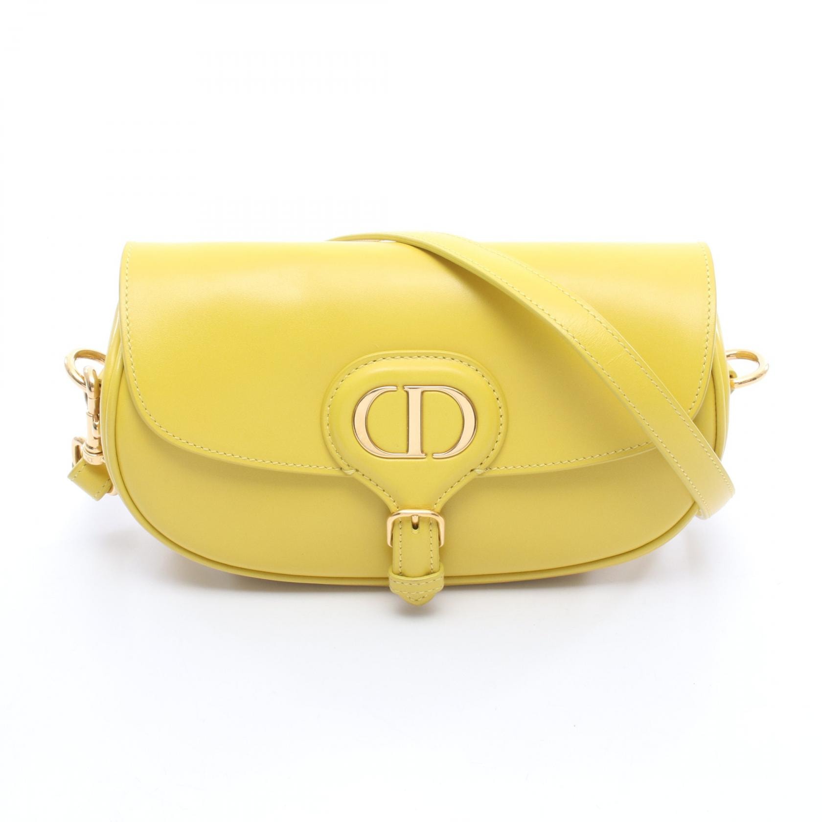 ディオール Dior ボビー イーストウエスト ショルダーバッグ バッグ レザー レディース イエロー系 【中古】