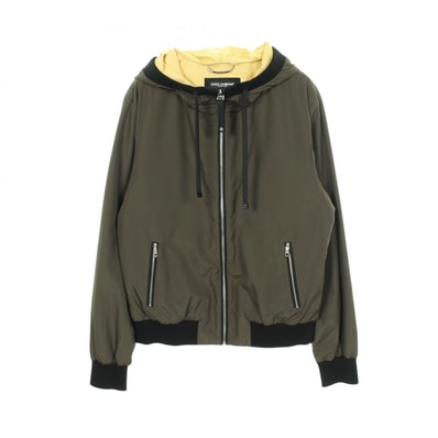 ドルチェアンドガッバーナ DOLCE & GABBANA フード付き ジップアップ 衣料品 アウター ポリエステル メンズ カーキ系 【中古】