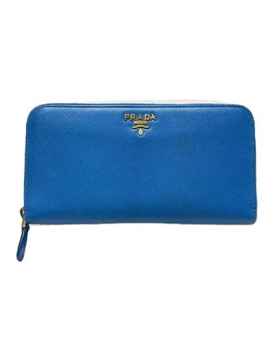 PRADA Large Saffiano Leather Wallet "Bluette"