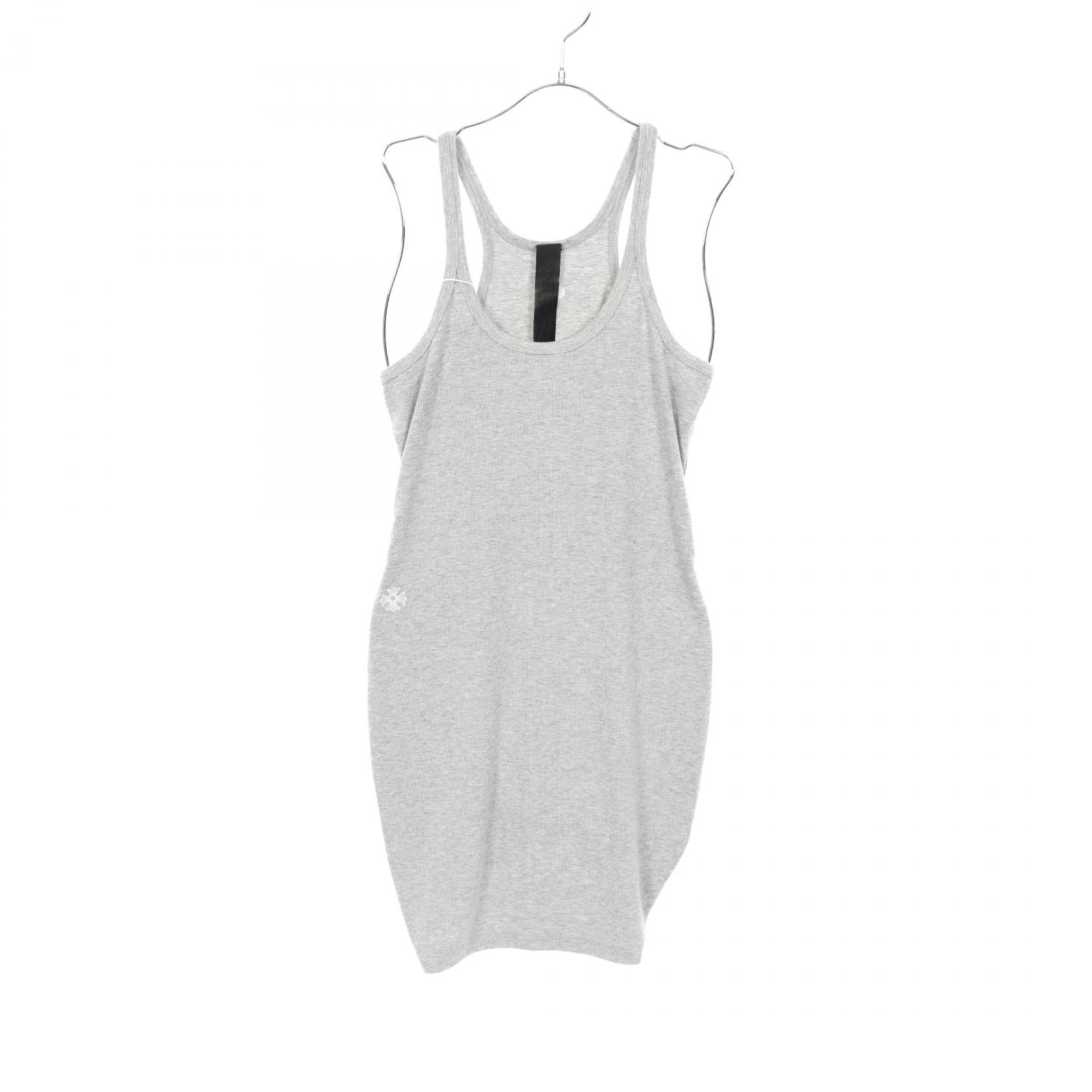 Chrome Hearts Rib Tank Top Embroidery Rayon "LIght Gray"