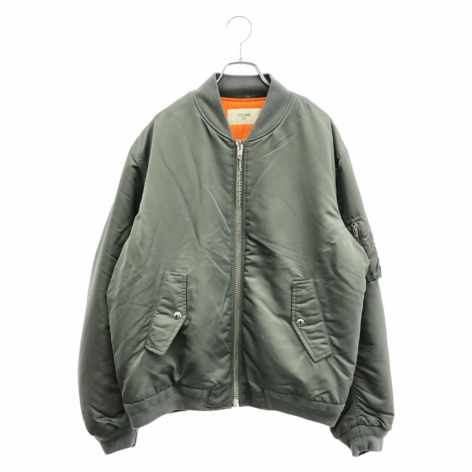 セリーヌ CELINE ブルゾン グレー 2W426889O ブルゾン 衣料品 アウター ナイロン メンズ レディース グレー系 【中古】