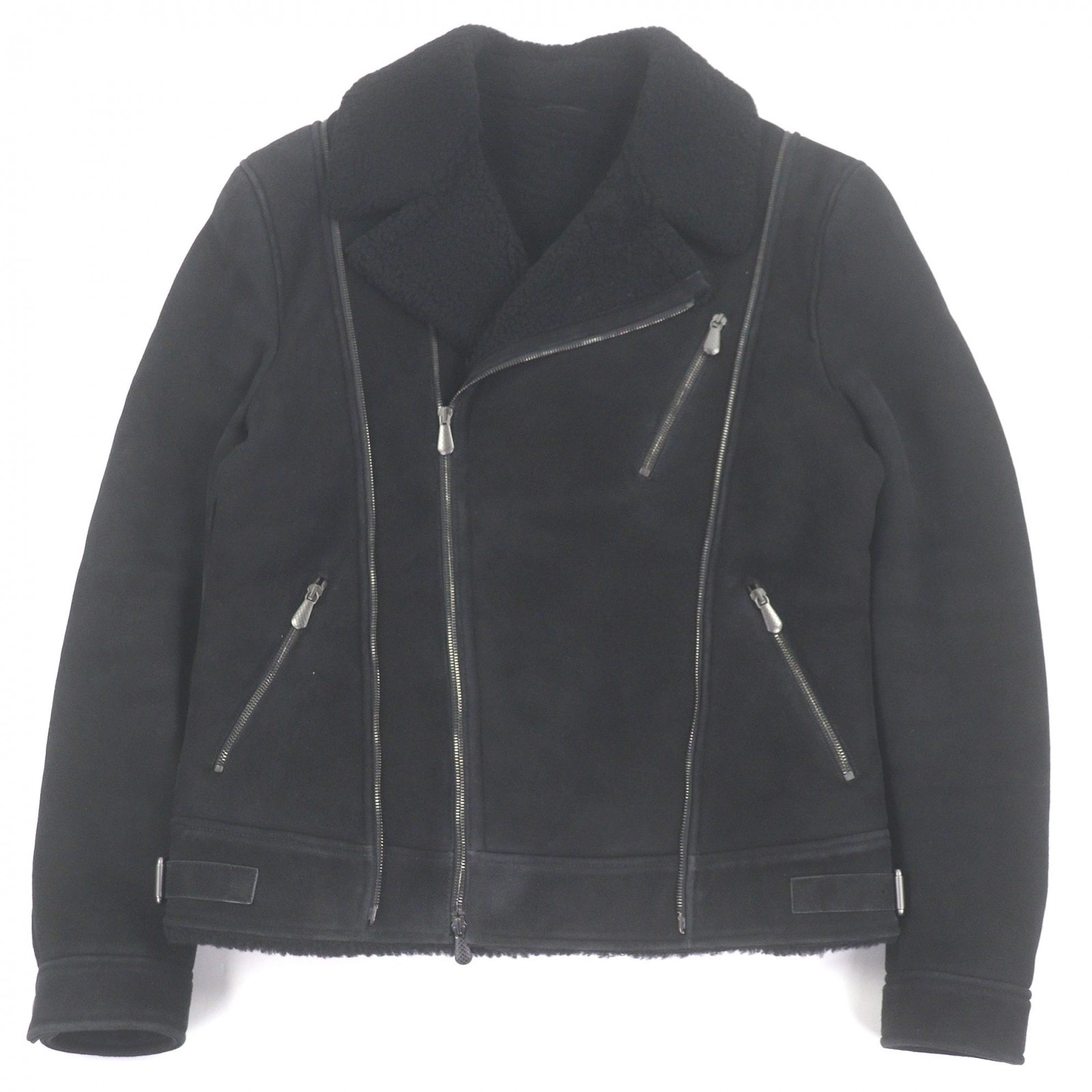 良品 ボッテガヴェネタ ムートンジャケット ブラック メンズ 50