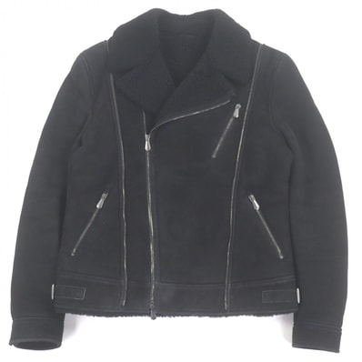 良品 ボッテガヴェネタ ムートンジャケット ブラック メンズ 50