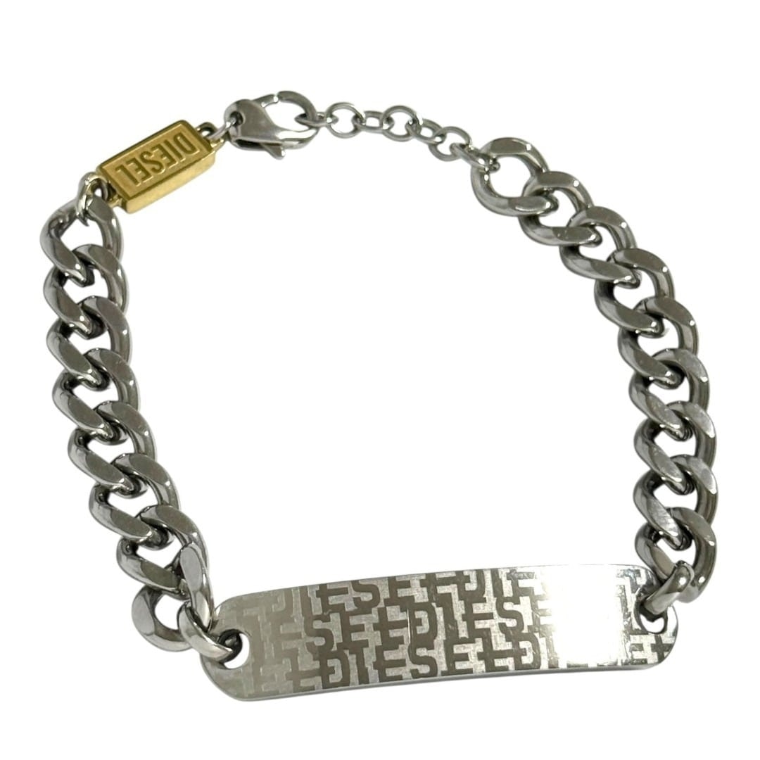 ディーゼル メンズ ID チェーン プレート ブレスレット STACKABLES