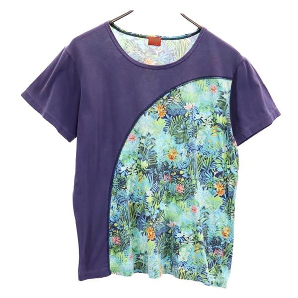 KENZO JUNGLE ケンゾージャングル 日本製 ボタニカル 半袖 Tシャツ M パープル系
