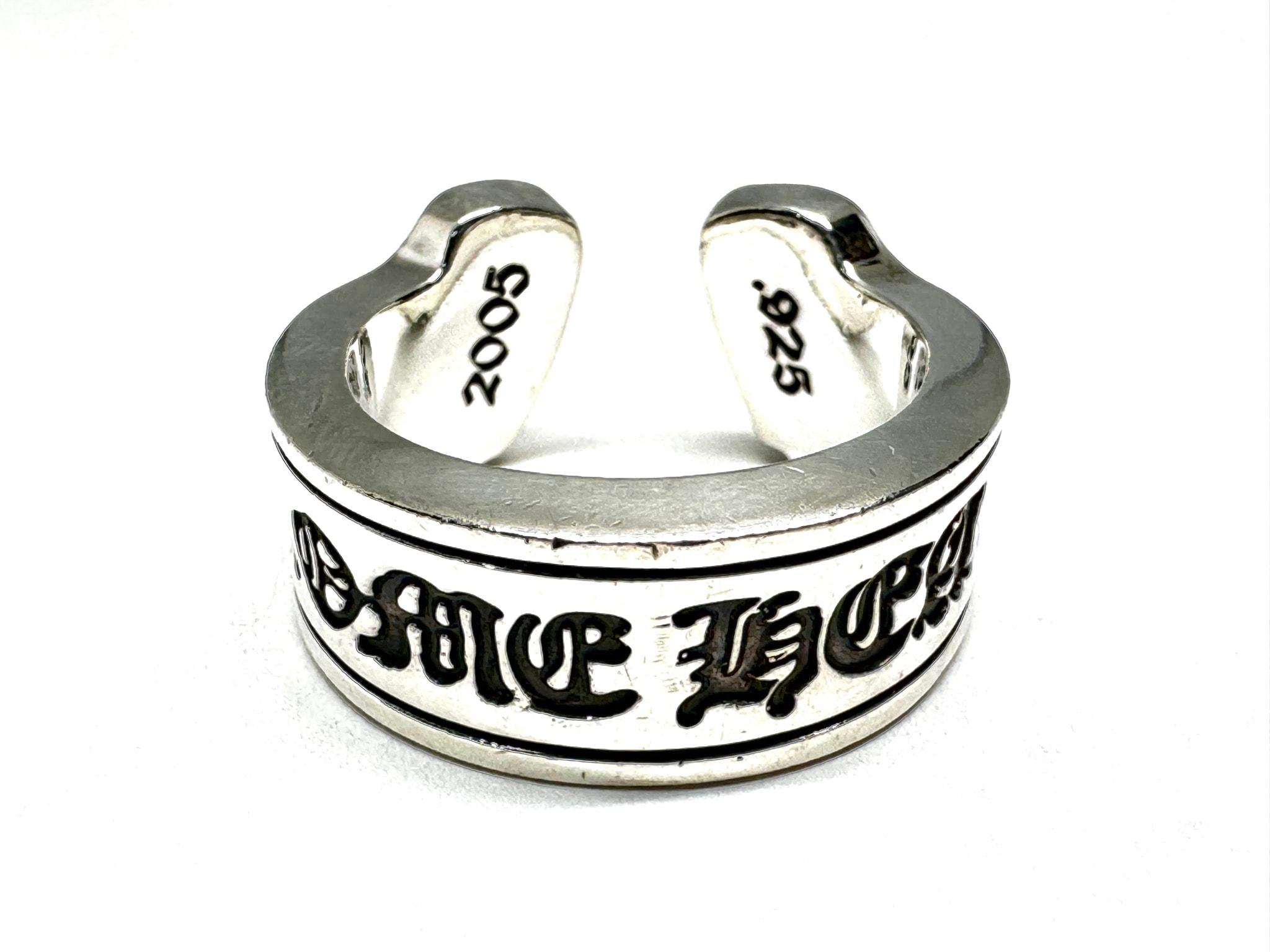 Chrome Hearts CH Scroll Label Ring / Large "Silver"
