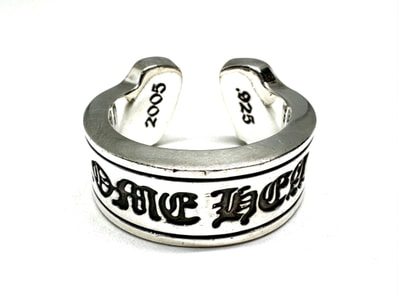 Chrome Hearts CH Scroll Label Ring / Large "Silver"