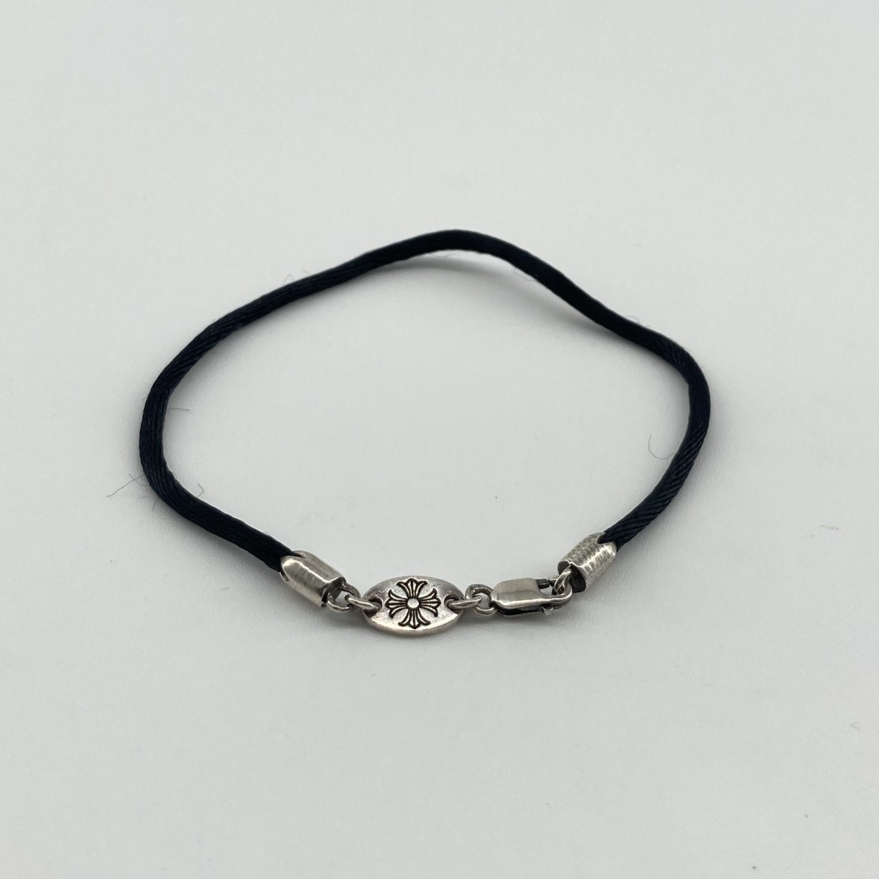 CHROME HEARTS(クロムハーツ) KZ ケーゼット シルク SV925 ブレスレット 1.83g ブラック×シルバー