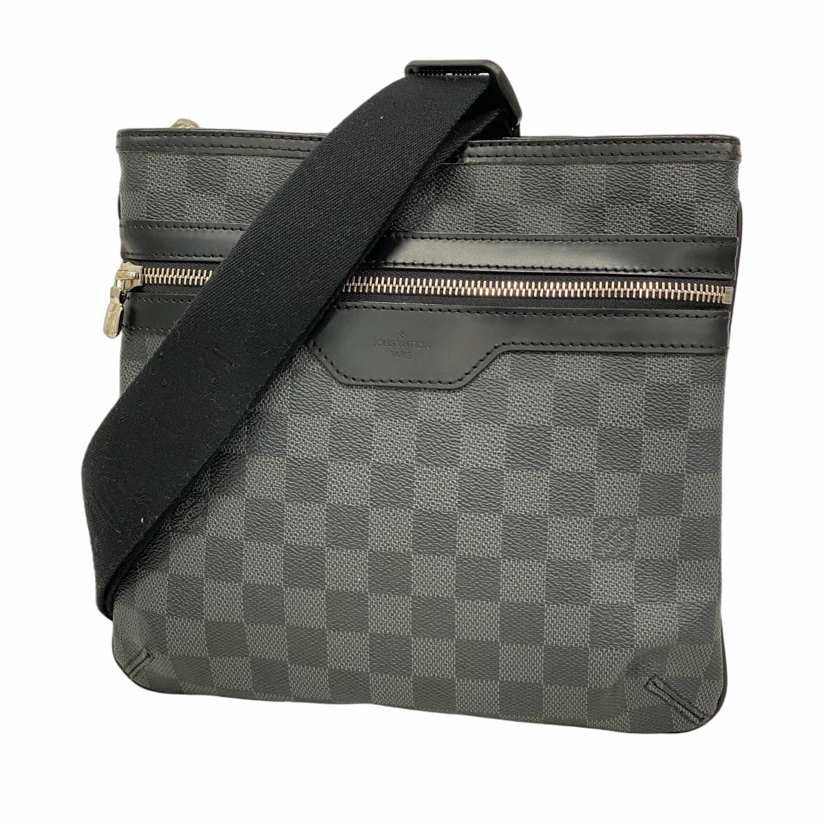 【6dd4480】ルイヴィトン ショルダーバッグ ダミエ・グラフィット トマス N58028 ブラック グレー【中古】メンズ