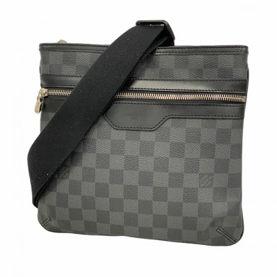 【6dd4480】ルイヴィトン ショルダーバッグ ダミエ・グラフィット トマス N58028 ブラック グレー【中古】メンズ