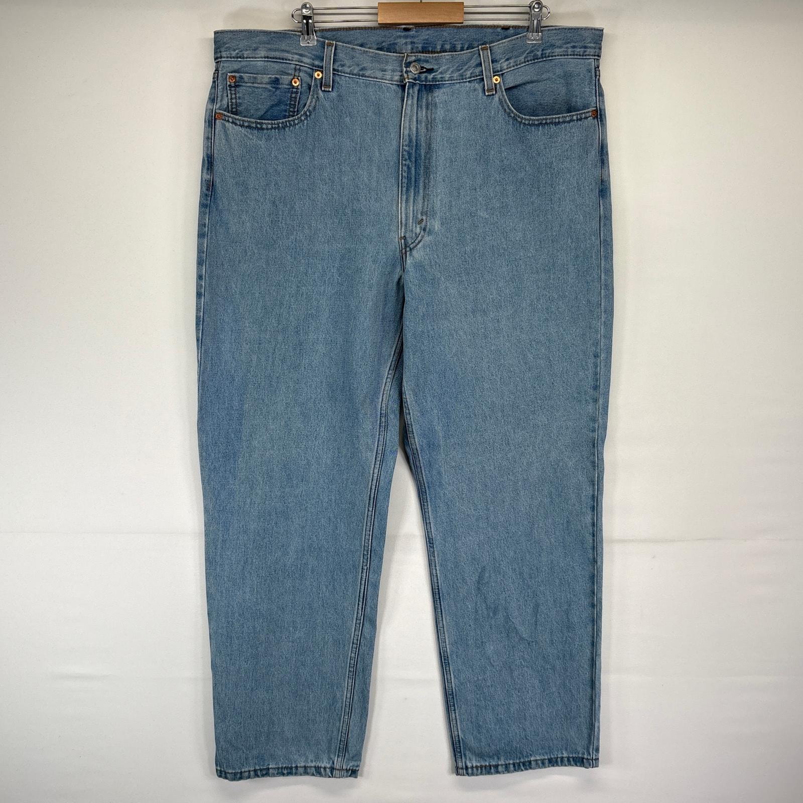 古着 リーバイス Levi's デニムパンツ 550 テーパード ジーンズ ジーパン 長ズボン 大きいサイズ w42 L32  ブルー メンズ