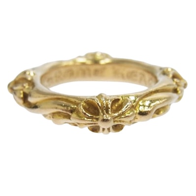 CHROME HEARTS クロムハーツ(原本無) リング 22K SBT BAND SBT バンド ゴールド リング ゴールド系 13号【中古】
