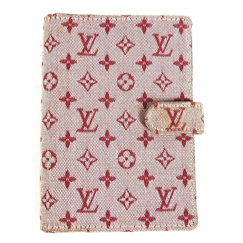 ルイヴィトン LOUIS VUITTON アジェンダPM アジェンダ PM R20912 モノグラムミニ システム手帳 ステーショナリー 手帳カバー モノグラムミニキャンバス スリーズ レッド