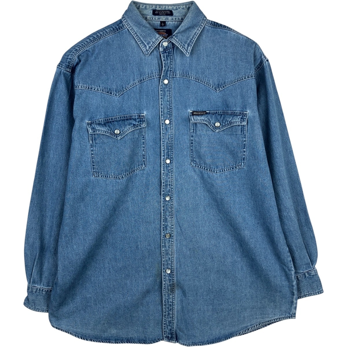 古着 ディッキーズ Dickies AUTHENTIC 長袖 ウエスタンシャツ メンズL相当/eaa649020