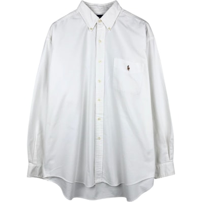 古着 ラルフローレン Ralph Lauren BIG SHIRT 長袖 ボタンダウンシャツ メンズL相当/eaa676439