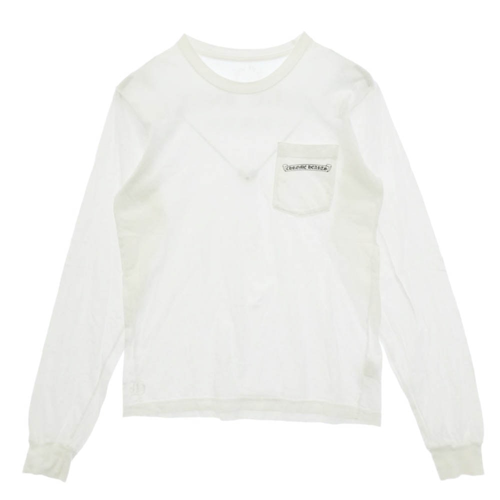 CHROME HEARTS クロムハーツ(原本無) ARCH Logo USA L/S アーチロゴ プリント 長袖 Tシャツ カットソー ホワイト系 M【中古】