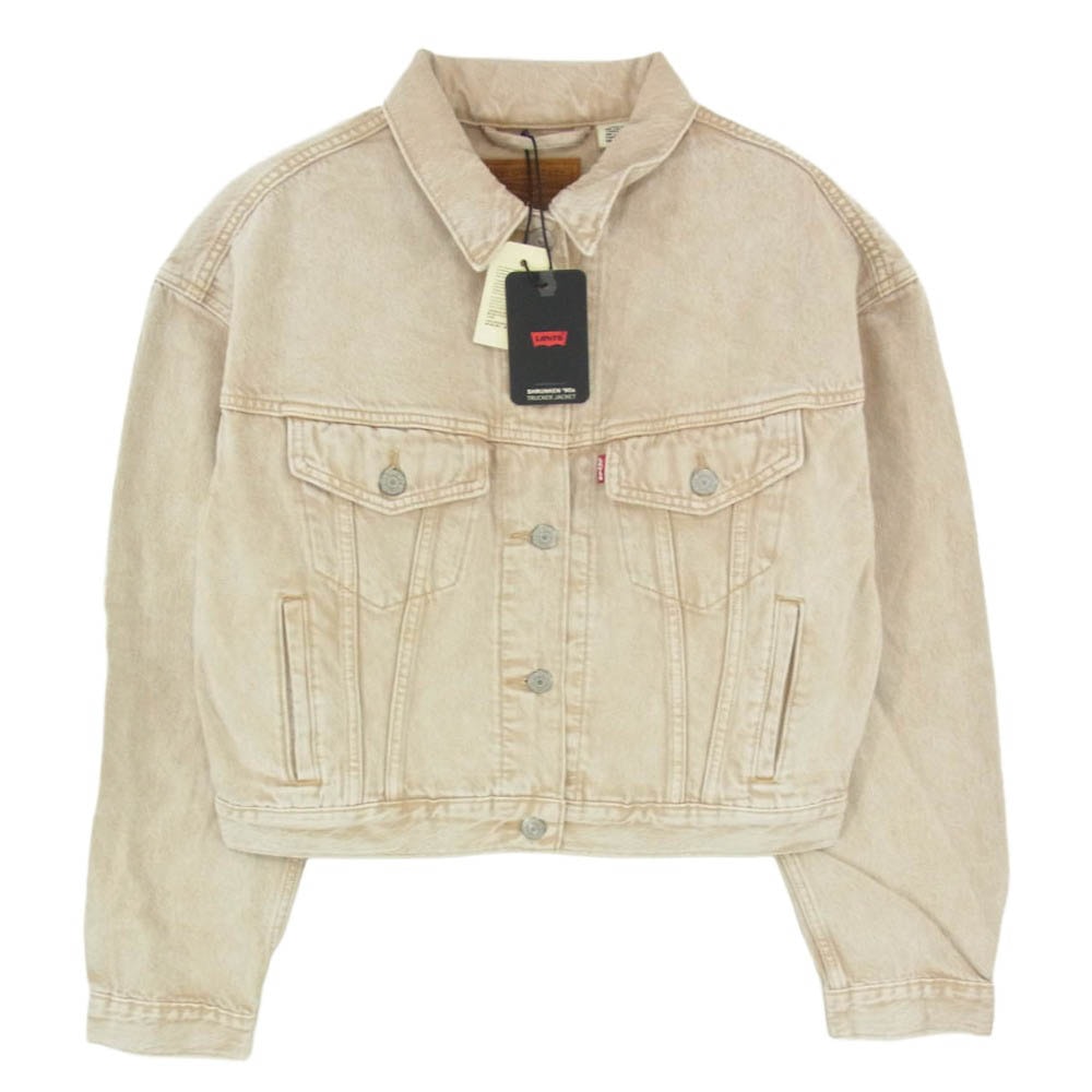 Levi's リーバイス A9155-0005 Shrunken 90s Trucker Jacket レディース 加工 デニム トラッカー ジャケット ブラウン系 M【新古品】【未使用】【中古】