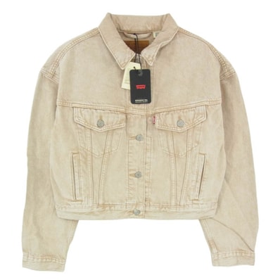 Levi's リーバイス A9155-0005 Shrunken 90s Trucker Jacket レディース 加工 デニム トラッカー ジャケット ブラウン系 M【新古品】【未使用】【中古】