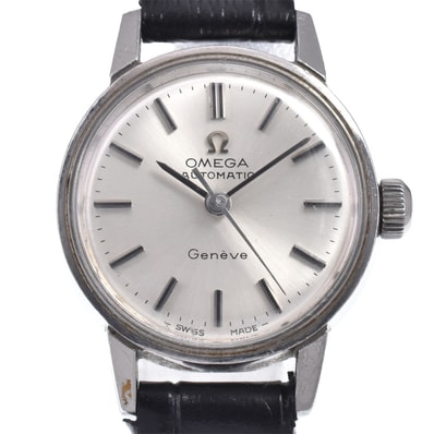 オメガ OMEGA 565.002 ヴィンテージ ジュネーブ Cal.671 シルバー 自動巻き レディース 良品 腕時計 O#147727