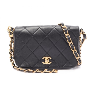 シャネル CHANEL マトラッセ ショルダーバッグ バッグ レザー レディース ブラック系 【中古】