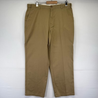 古着 エルエルビーン L.L.Bean パンツ チノパン アジャスター付 センタープレス 大きいサイズ w38×L30 ベージュ系 メンズ