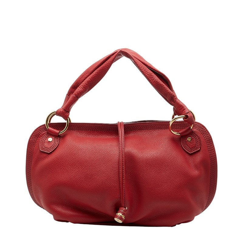 セリーヌ ワンショルダーバッグ レッド レザー レディース CELINE 【中古】