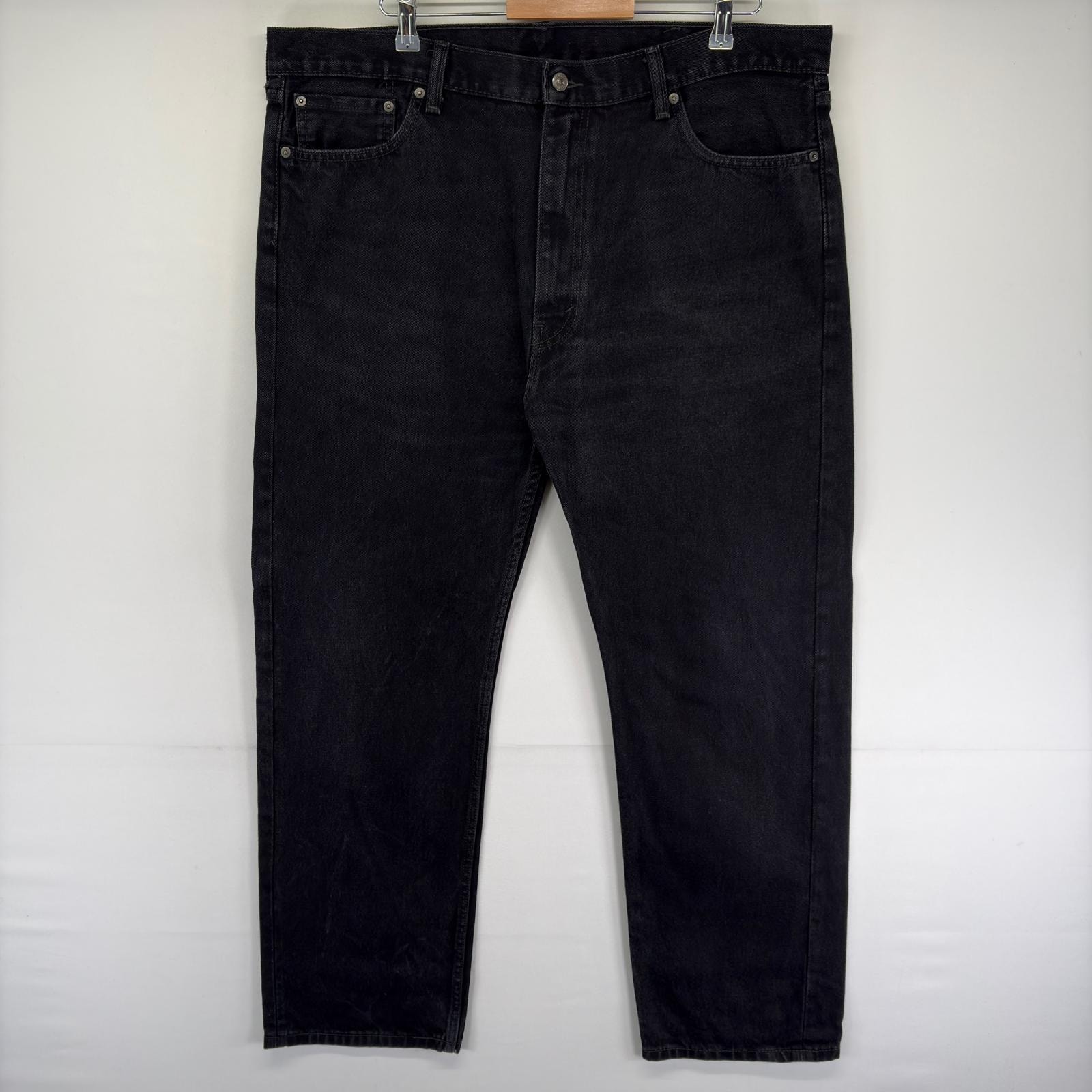 古着 リーバイス Levi's デニム パンツ 5ポケット ブラックデニム 大きいサイズ ジッパーフライ 505 w42 L32  ブラック系 メンズ