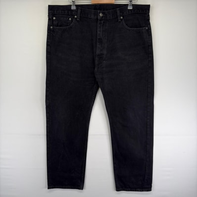 古着 リーバイス Levi's デニム パンツ 5ポケット ブラックデニム 大きいサイズ ジッパーフライ 505 w42 L32 ブラック系 メンズ