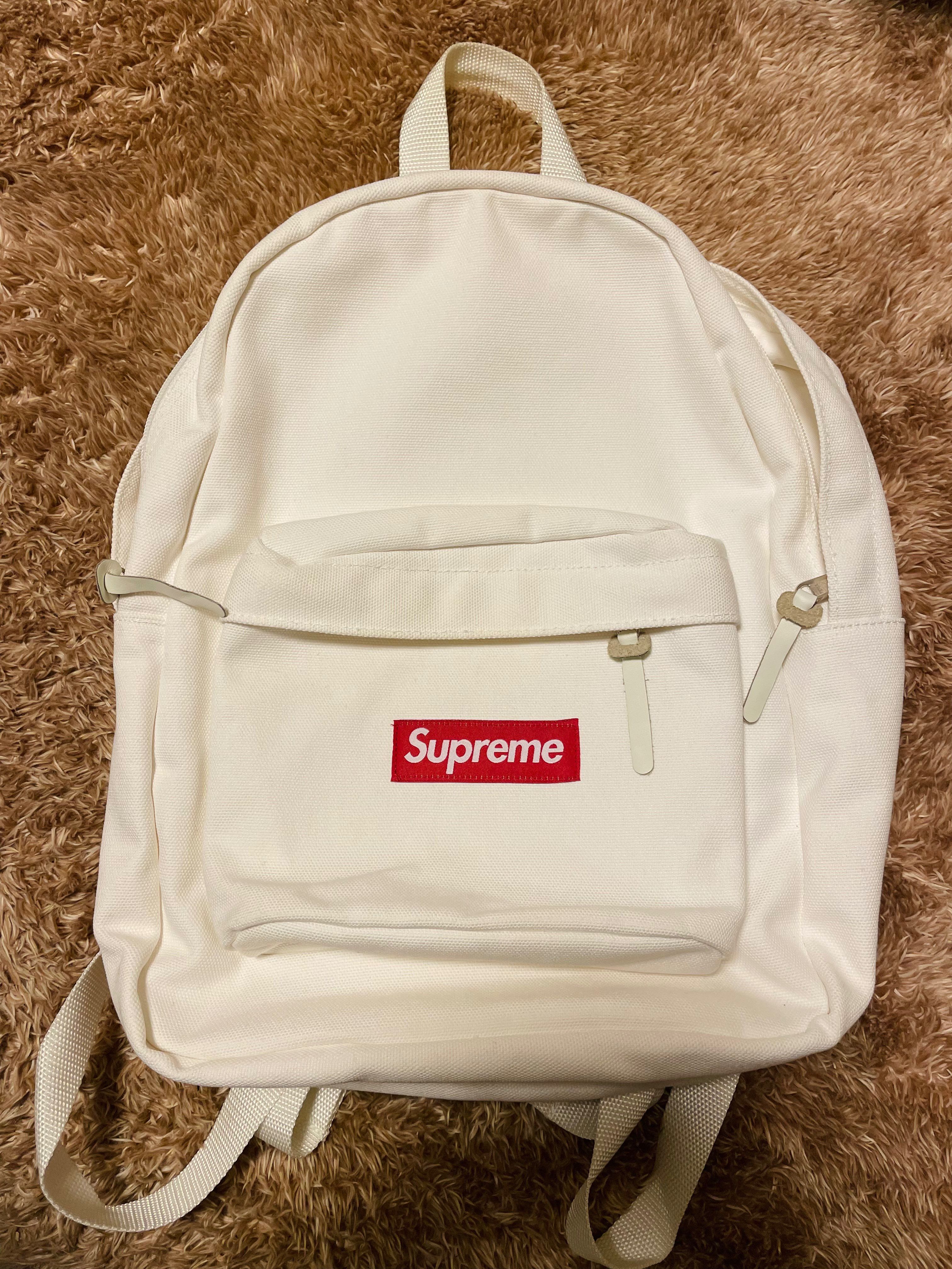 Supreme Canvas Backpack "White"