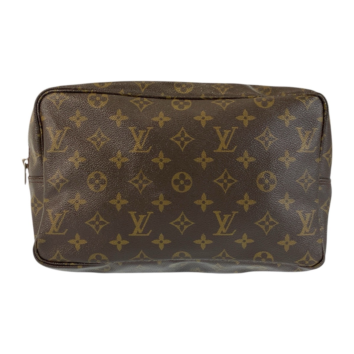 LOUIS VUITTON ルイヴィトン モノグラム トゥルーストワレット28 ブラウン シルバー金具 PVC ポーチ 化粧ポーチ 601021 【中古】