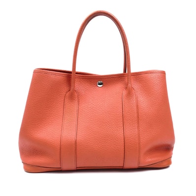 HERMES エルメス ガーデンパーティ 36 ハンドバッグ ルージュピヴォワンヌ 064423CK レディース □P刻印【中古】