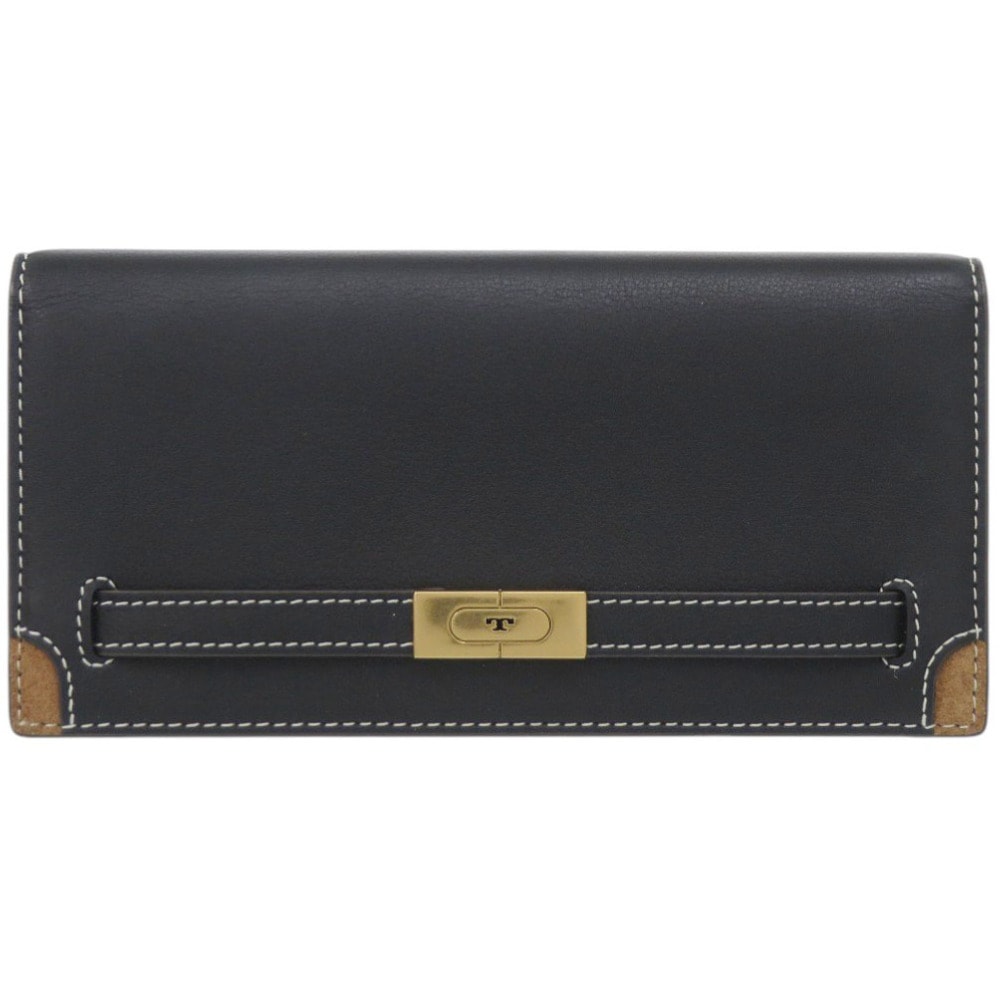 トリーバーチ T Slim Wallet レザー ブラック