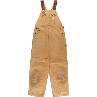 古着 カーハート Carhartt ダブルニー ダック オーバーオール メンズw34相当/eaa613092
