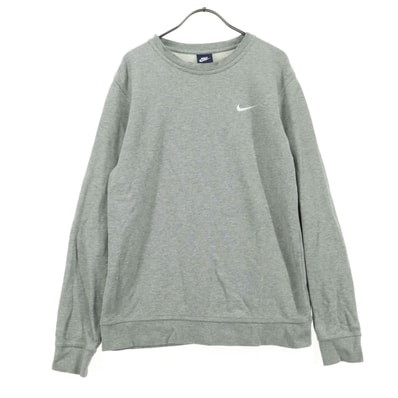 NIKE ナイキ スウォッシュ 長袖 クルーネック スウェット トレーナー L ライトグレー