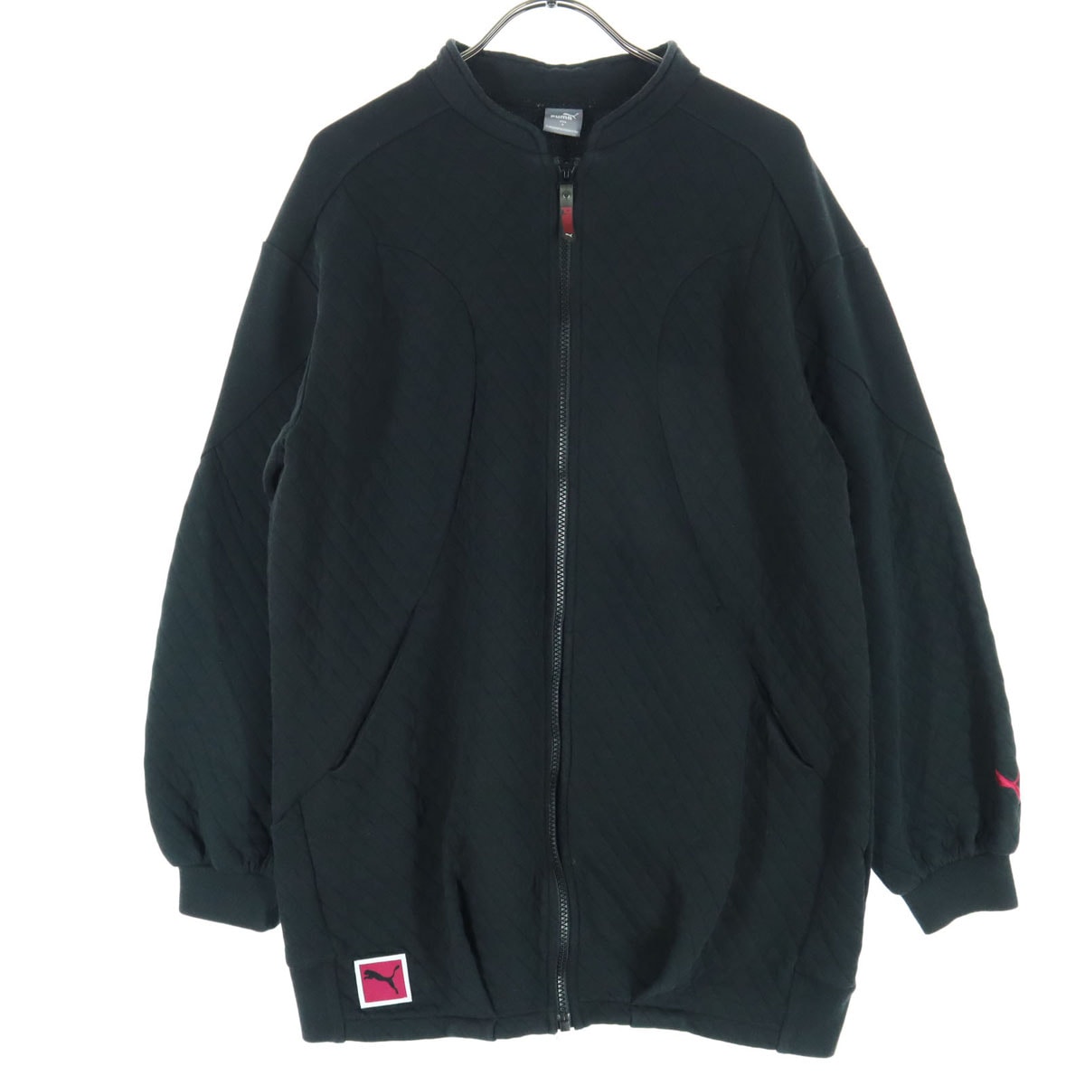 PUMA プーマ ワンポイントロゴ 長袖 ジップジャケット M ブラック