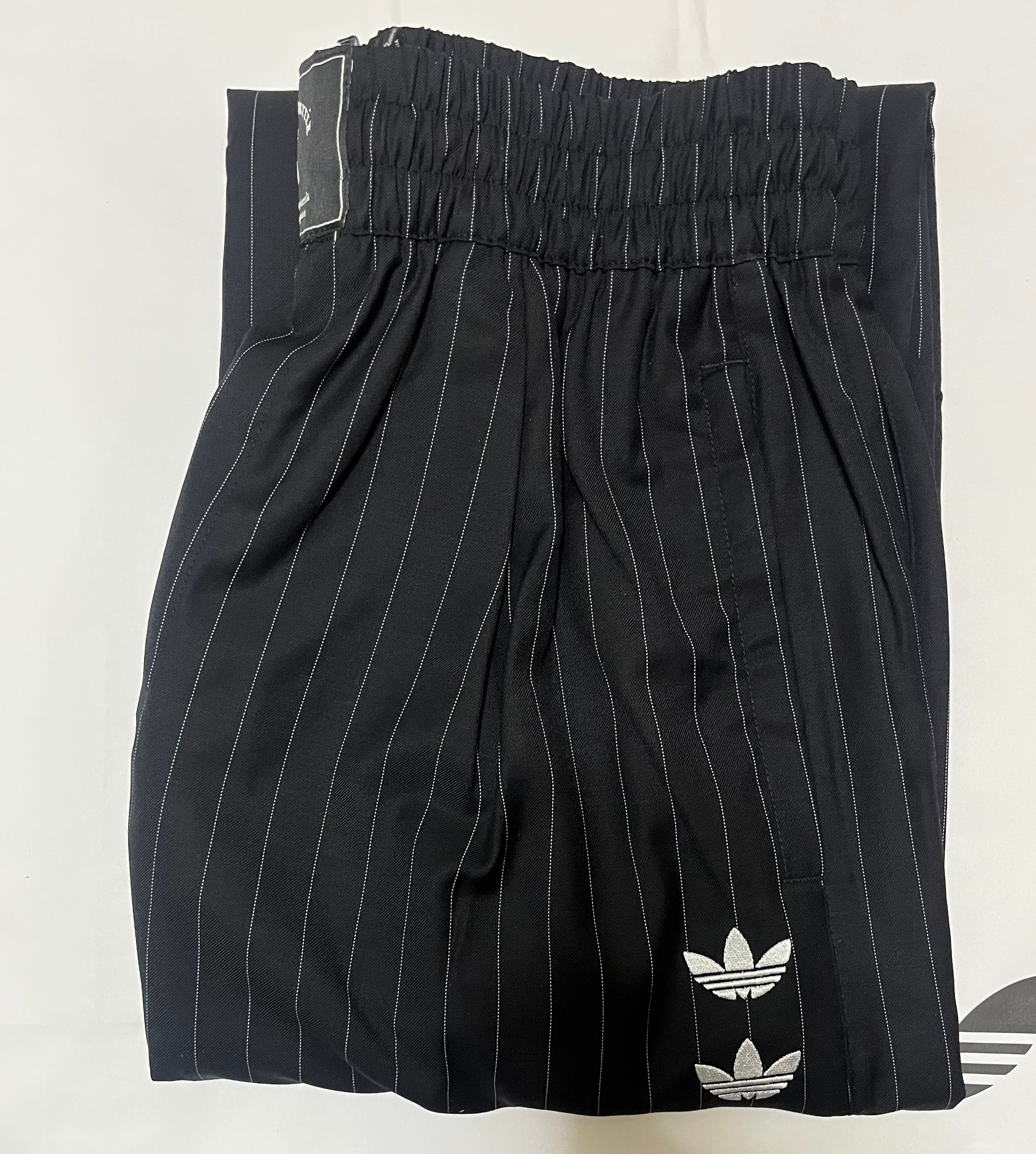 adidas x Willy Chavarria Pinstripe Track Pants "Black/White"