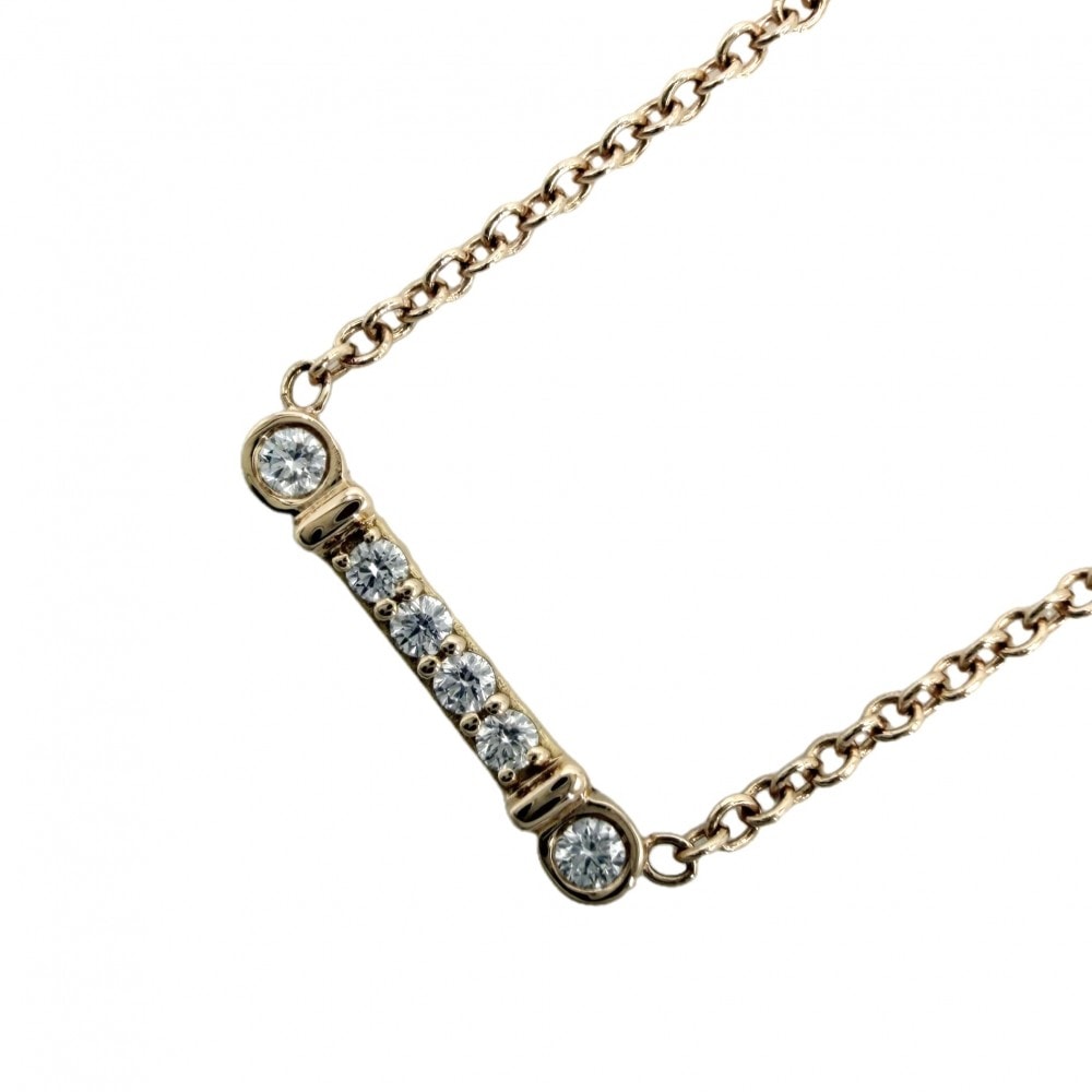 TIFFANY&Co. ティファニー ネックレス フルールド リス キーパー ジュエリー アクセサリー 18金PG Au750 K18ピンクゴールド    ダイヤモンド レディース 約1.9g 美品【中古品】