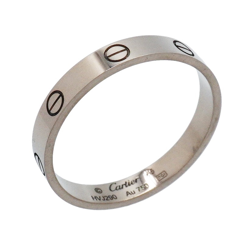 【6jgb0551】カルティエ リング ミニラブ K18WG ホワイトゴールド #65【中古】メンズ