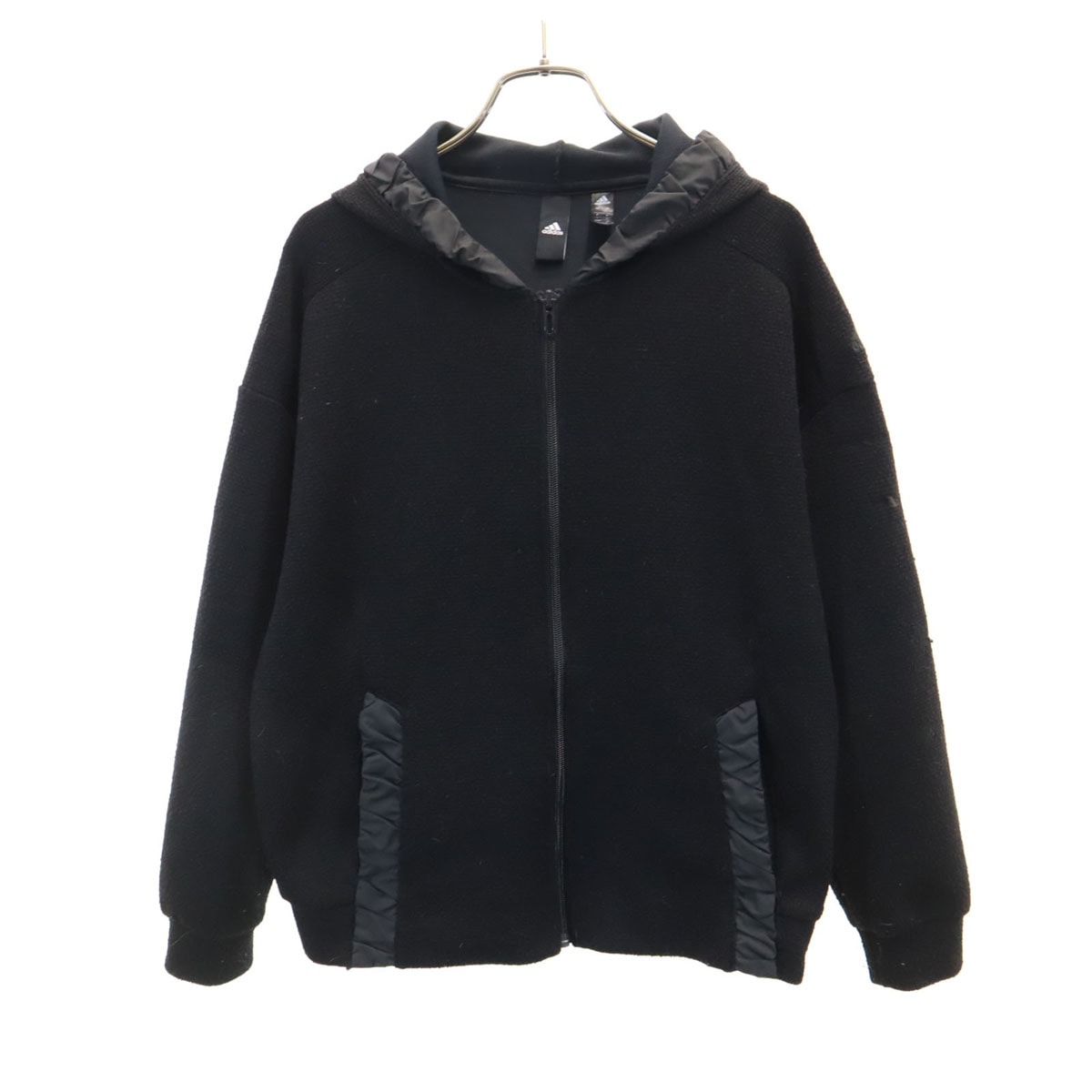 adidas アディダス 長袖 ジップパーカー OT ブラック
