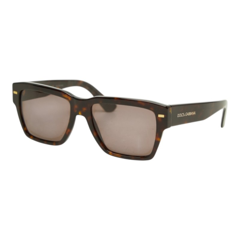 ドルチェアンドガッバーナ ロゴ サングラス DG4431 ブラウン系 プラスチック レディース DOLCE&GABBANA 中古
