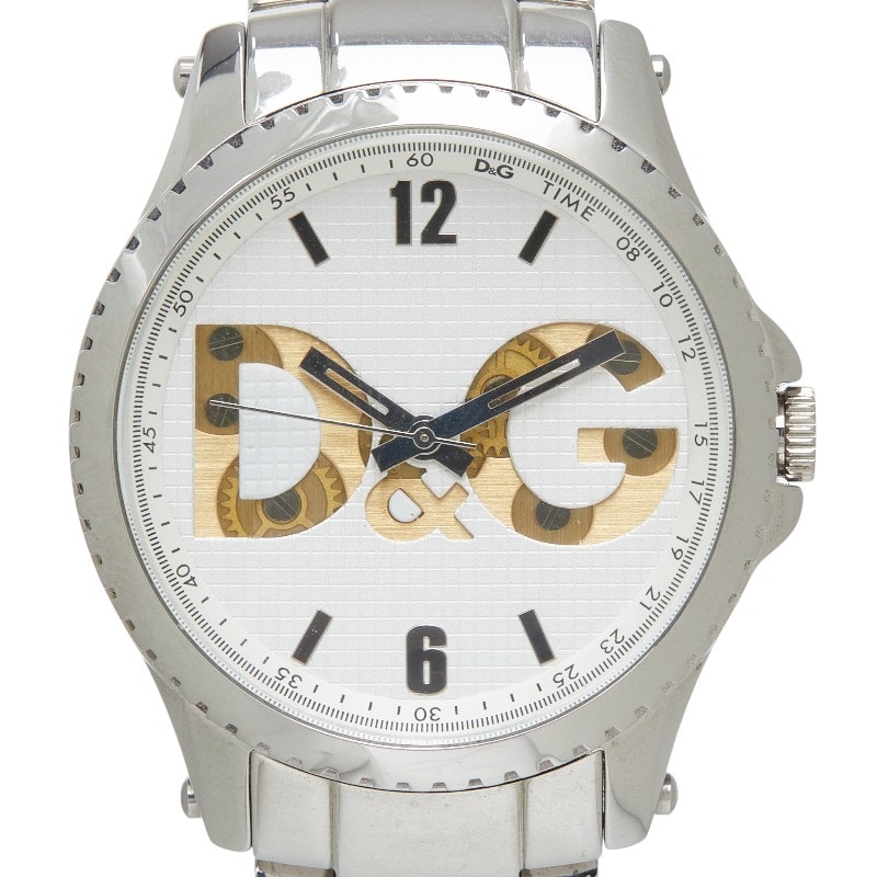 ドルチェアンドガッバーナ セストリール 腕時計 DW0710 クオーツ ホワイト文字盤 ステンレススチール メンズ DOLCE&GABBANA 【中古】