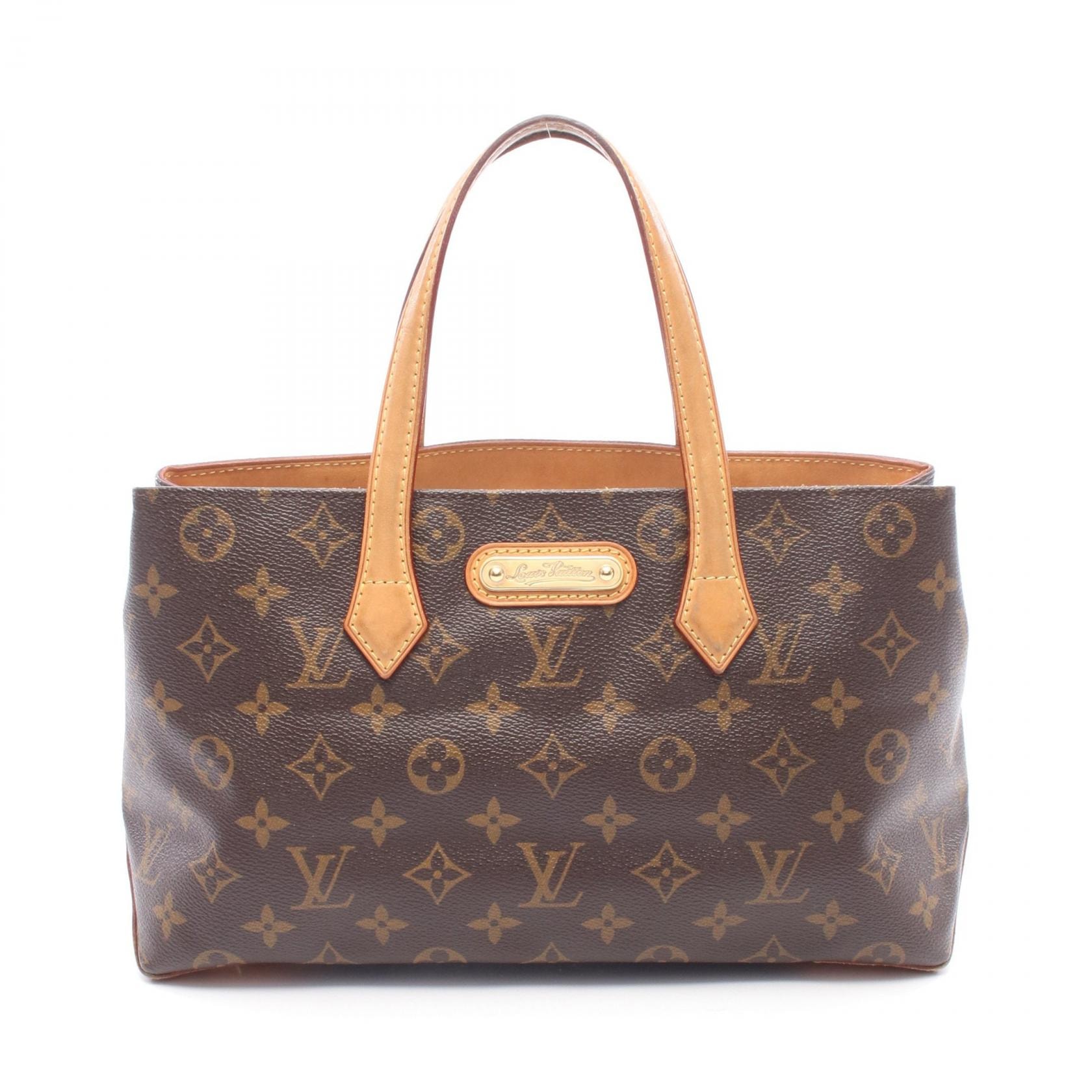 ルイ・ヴィトン LOUIS VUITTON ウィルシャーPM ハンドバッグ バッグ PVCコーティングキャンバス レザー モノグラム レディース ブラウン系 M45643 【中古】