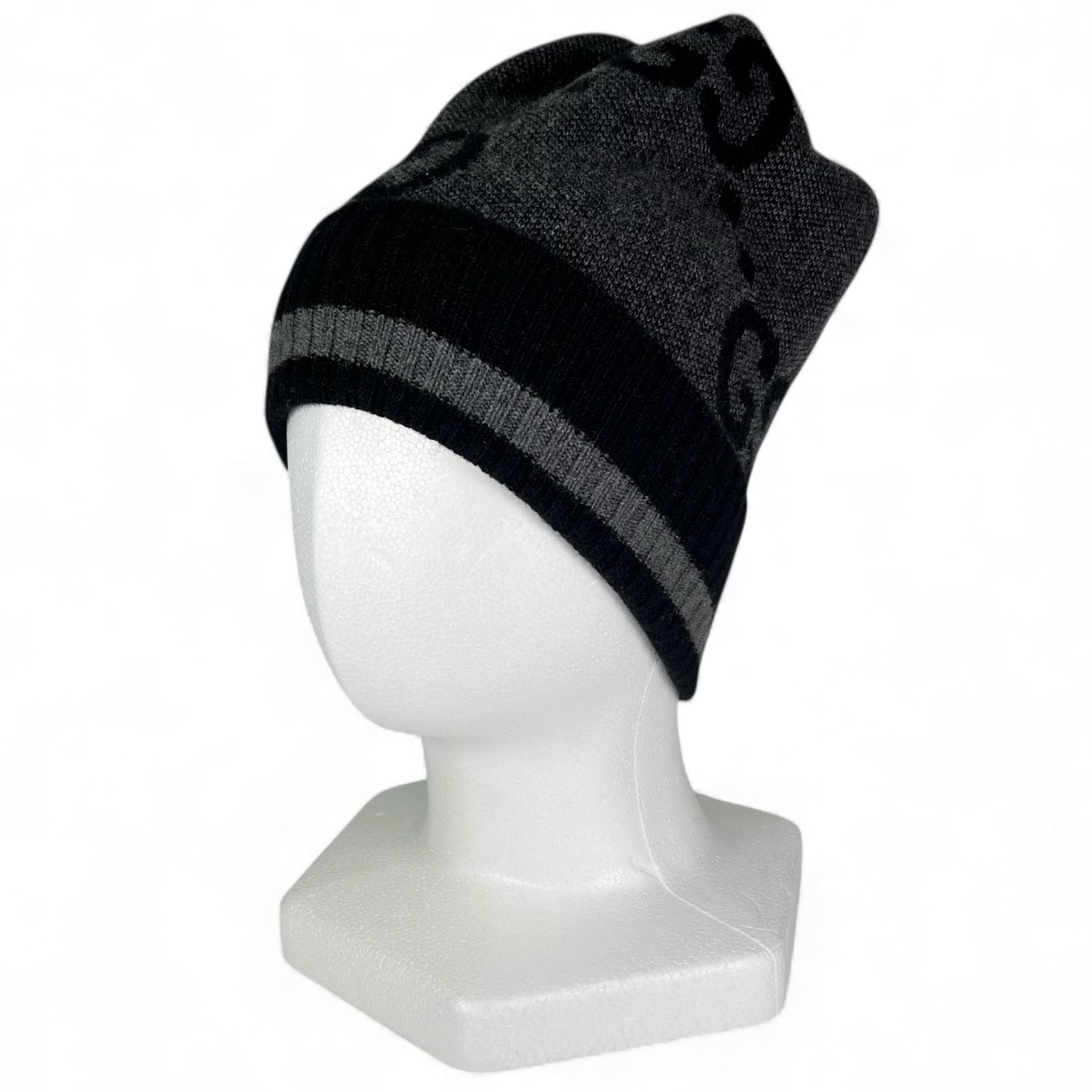 未使用品 グッチ ニットキャップ ダークグレー メンズ M 676827