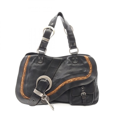 ディオール Dior ガウチョ ハンドバッグ バッグ レザー レディース ブラック系 / ブラウン系 【中古】