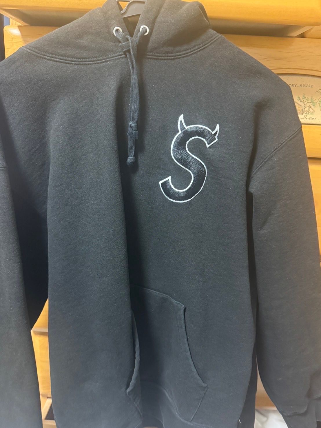 Supreme S Logo Hooded Sweatshirt "Black" (22FW)