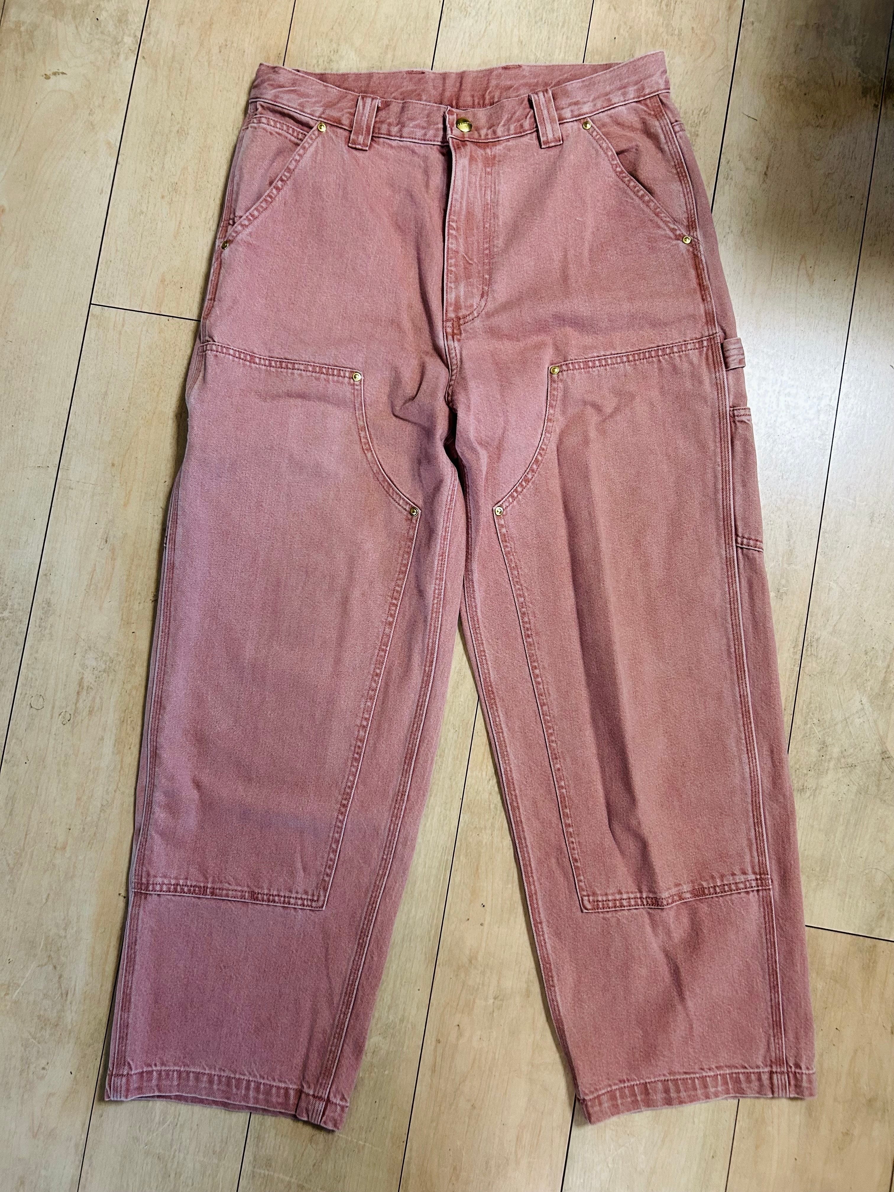 Carhartt WIP Nash Double Knee Pant "Sulfur Red(Enzyme Bleach Washed)"