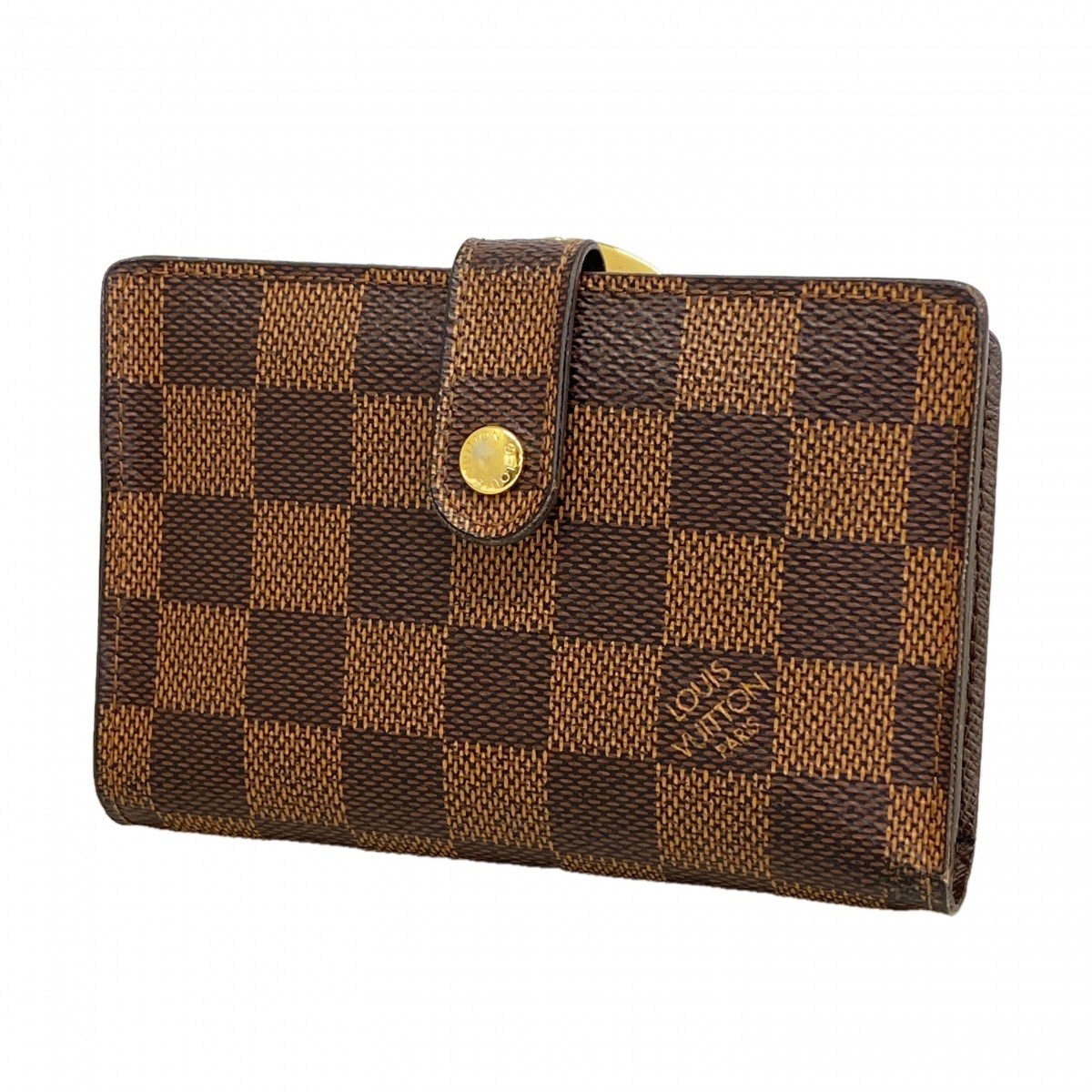 ★SALE【6fa0618】ルイヴィトン 財布 ダミエ ポルトフォイユヴィエノワ N61674 エベヌ【中古】レディース
